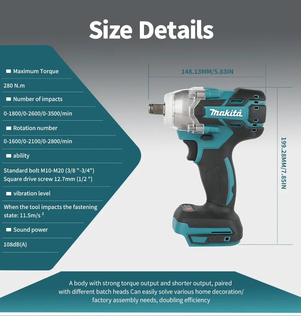 Makita DTD173 / DTW285 | 18V Brushless Impact Tools | Tool Set