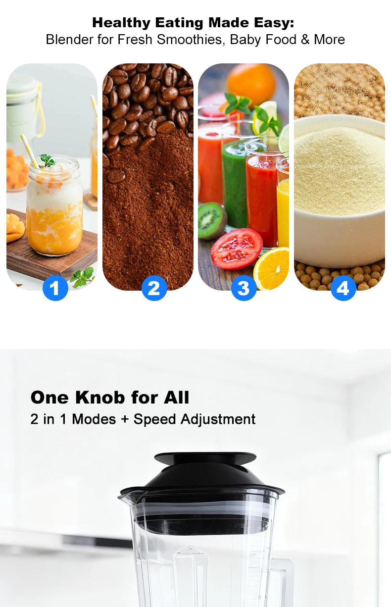 2-in-1 Blender and Grinder | Licuadora y Molinillo 2 en 1