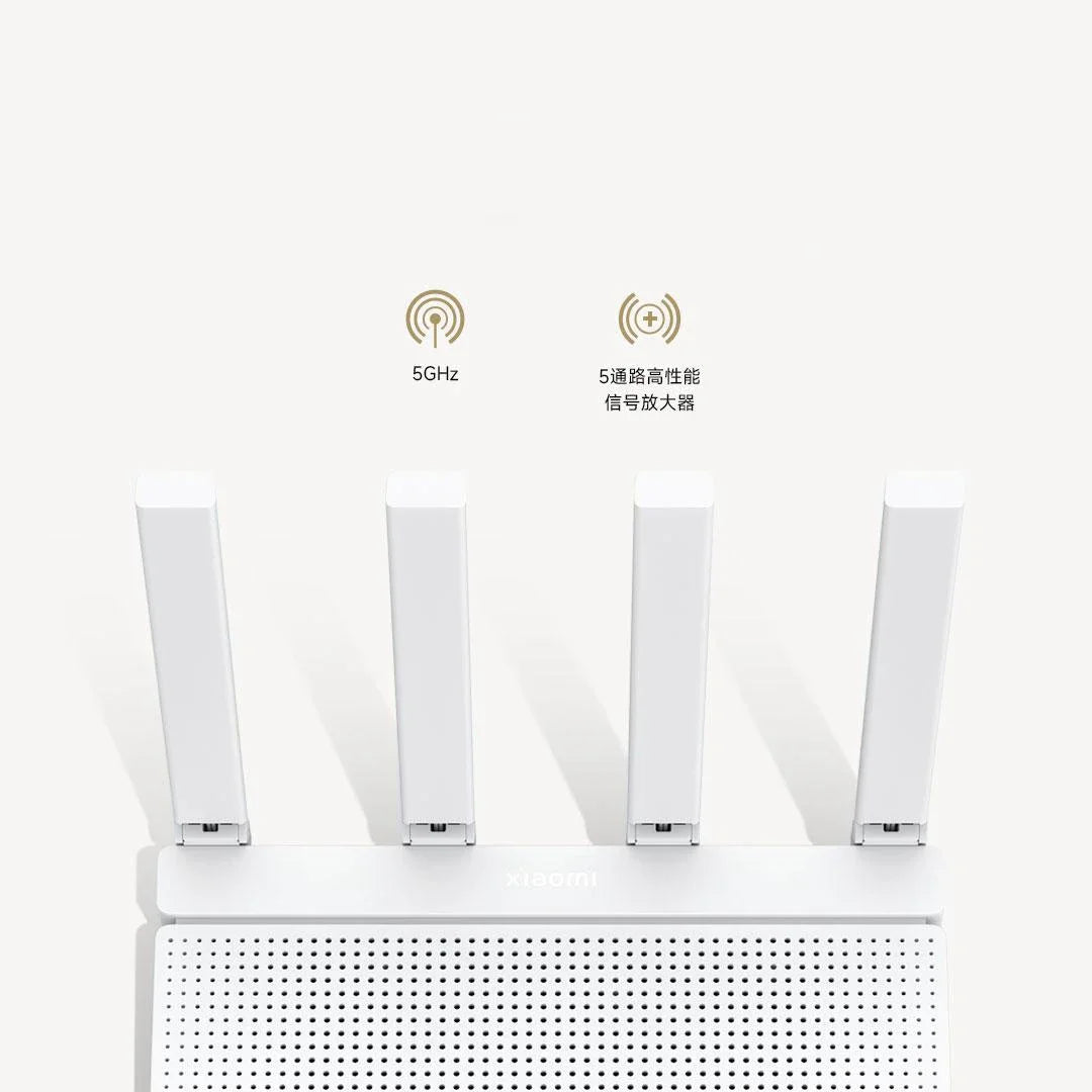 Xiaomi Router AX3000T WiFi 6 Mesh | 3000Mbps | NFC | 256MB | 128 Dispositivos | Gaming | Control Parental | MiWiFi