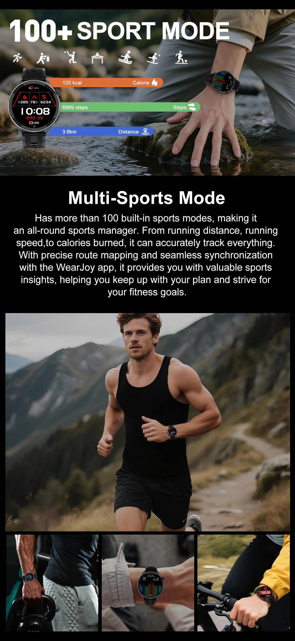 Smartwatch DT G6 2026 | AMOLED 1.43" | GPS + Mapas Offline | 3ATM | 4GB | Outdoor