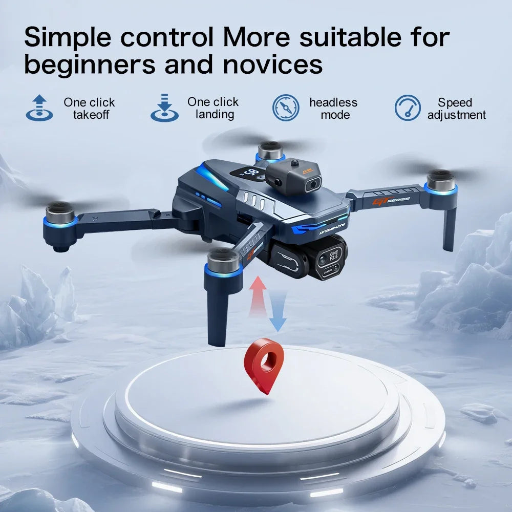 Dron Lenovo GT8 Cámara Dual 8K HD – Motor Brushless, WiFi FPV 5G, Pantalla 4.3", Plegable, Cuadricóptero