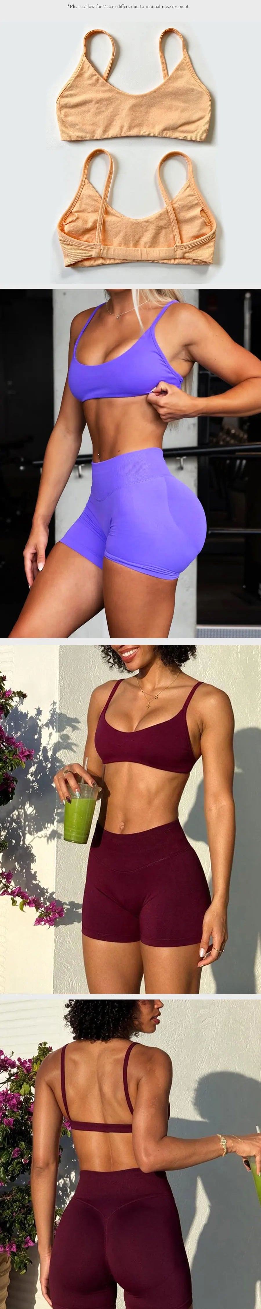 Women's 2-Piece Gym Set | Seamless High-Waist Shorts | Fitness & Pilates