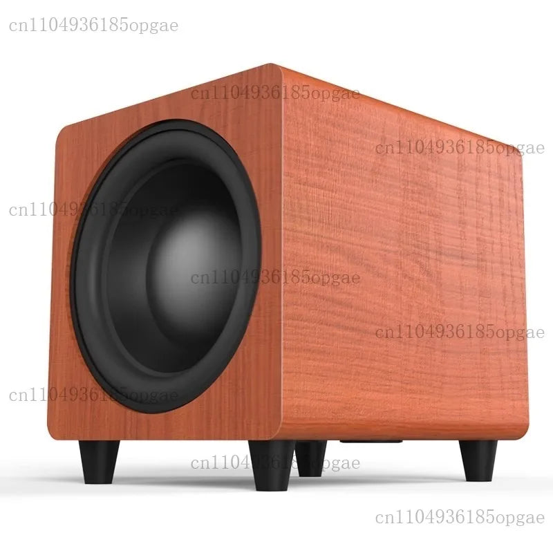 Subwoofer Activo 10" | 300W | Madera | Home Theater | Graves Profundos | 10" 300W Wooden Active Subwoofer Home Theater Heavy Bass Speaker