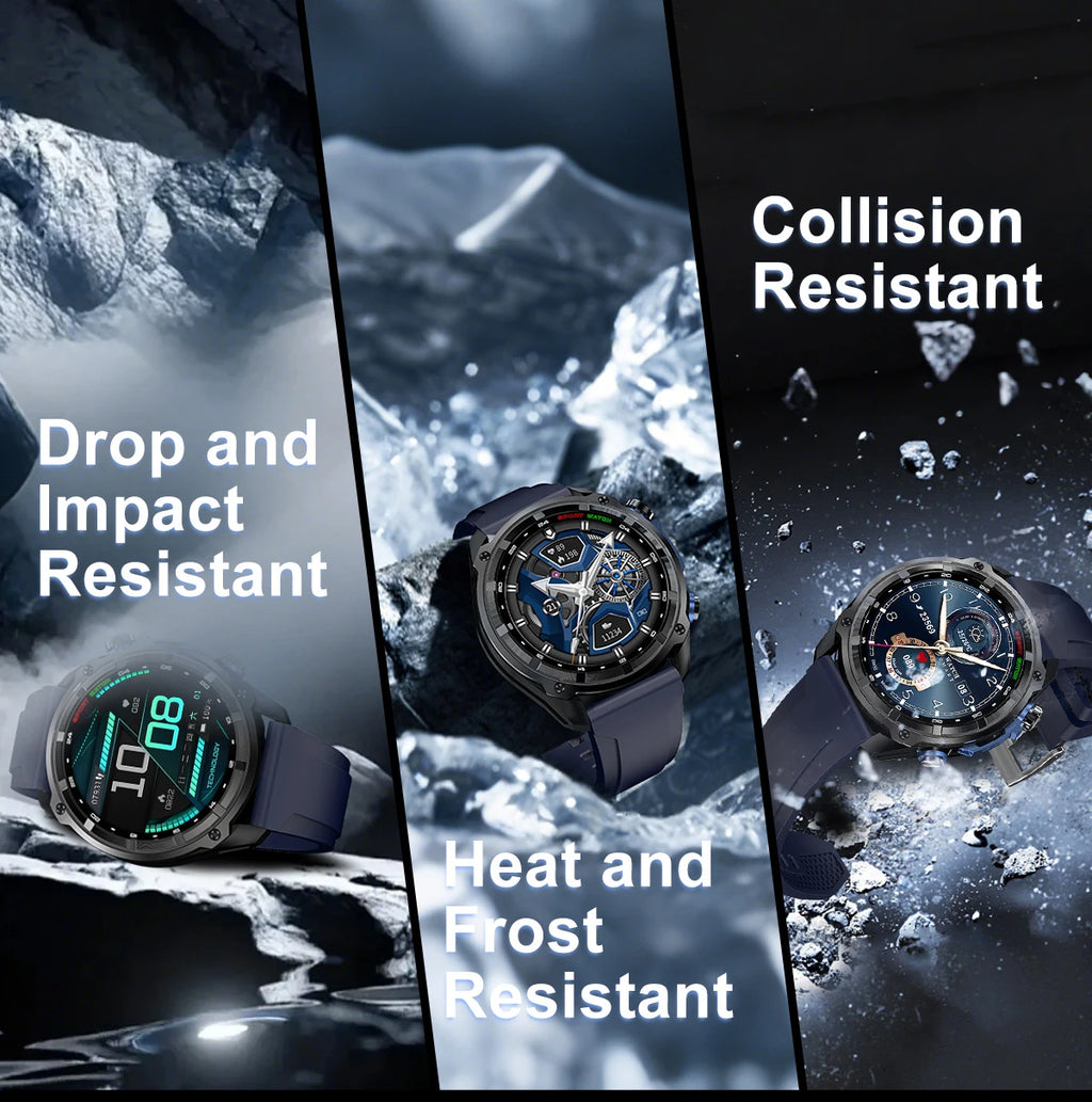 GPS Smartwatch 2025 | AMOLED 1.43" HD Gorilla Glass | 1000mAh | 10ATM Waterproof | Bluetooth Calling | Men Sport | Smartwatch GPS 2025 | AMOLED 1.43" HD Gorilla Glass | 1000mAh | Resistente al Agua 10ATM | Llamadas Bluetooth | Deporte