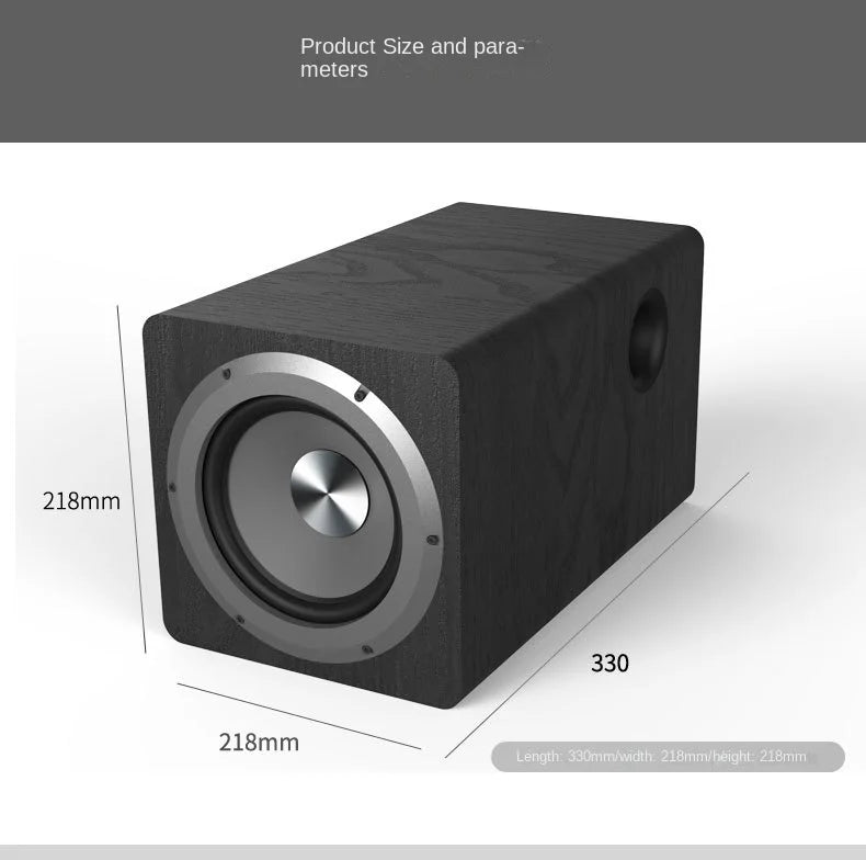 Subwoofer Activo 6.5" | 100W | 2.1 Canales | Madera | Home Theater | PC/TV | 6.5" Active Subwoofer 100W 2.1 Channel Wooden Cabinet Home Theater PC TV