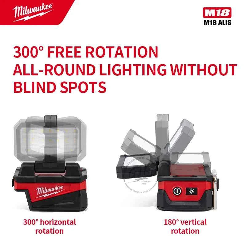 Milwaukee-Compatible M18 ROVER | 18V Folding Flood Light with USB