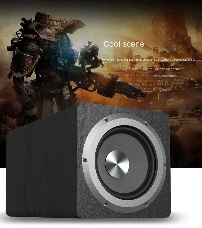 Subwoofer Activo 6.5" | 100W | 2.1 Canales | Madera | Home Theater | PC/TV | 6.5" Active Subwoofer 100W 2.1 Channel Wooden Cabinet Home Theater PC TV