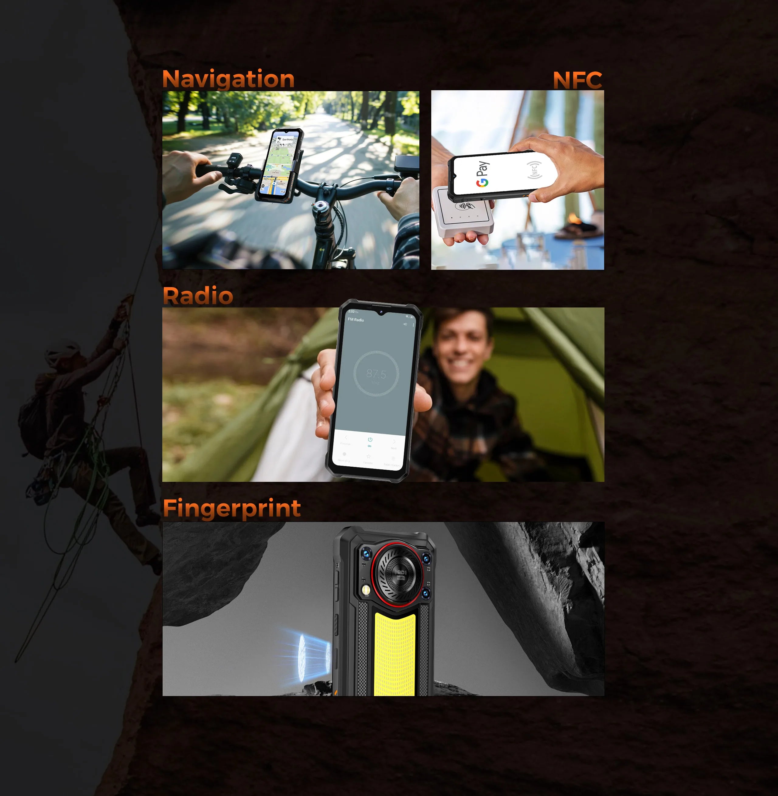 OUKITEL WP53 Pro | Rugged Phone 4G 11000mAh 50MP 128dB Android 15 | NFC IP68