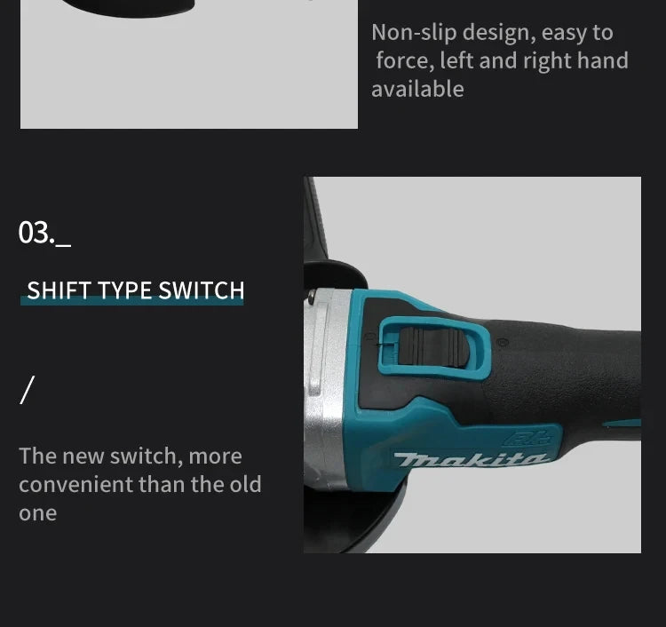 Makita DGA404 | 18V Brushless Angle Grinder | 100/125mm