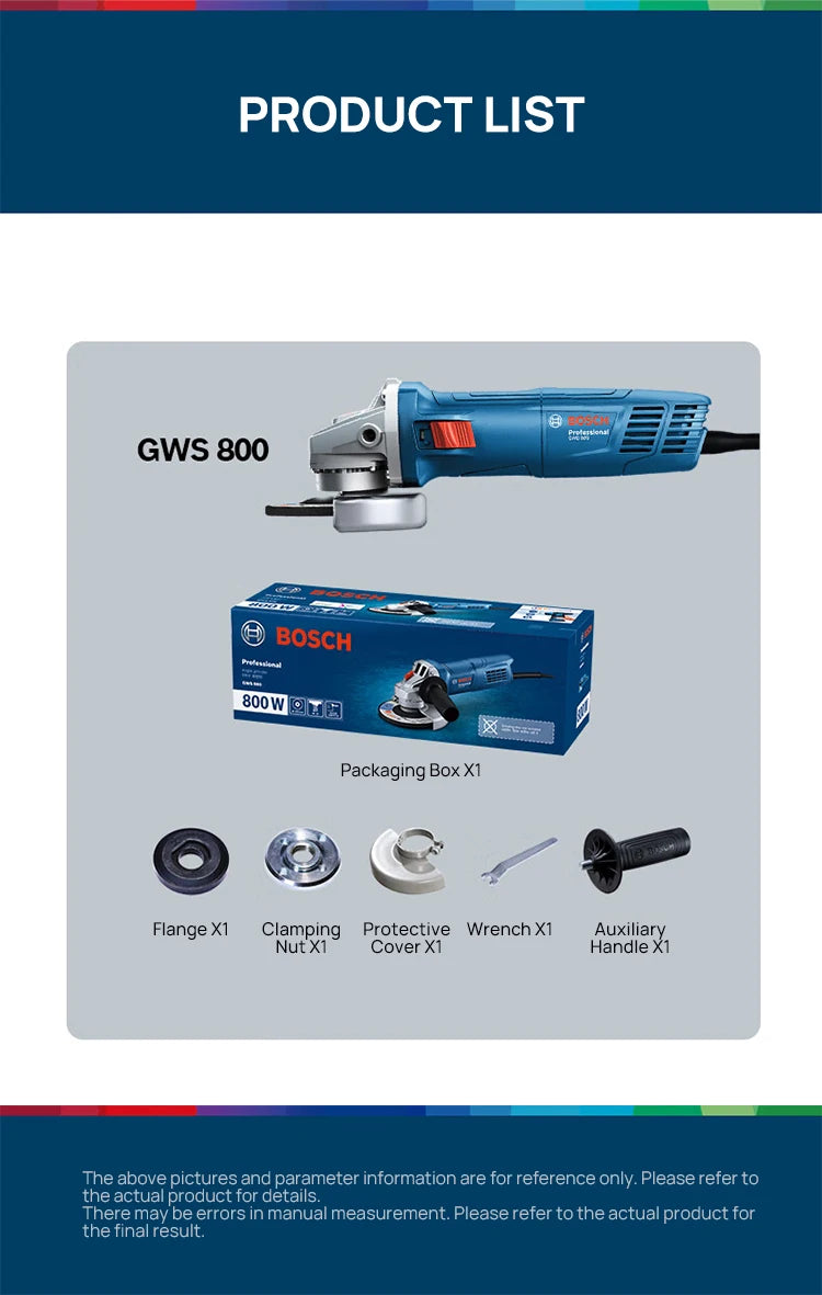 Bosch GWS 800 | 800W 12000RPM Angle Grinder | 100mm Disc