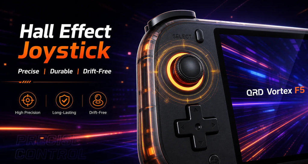 QRD Vortex F5 Retro Handheld Game Console | 5.5" IPS | RK3566 | Hall Joystick | 15000+ Games | HDMI