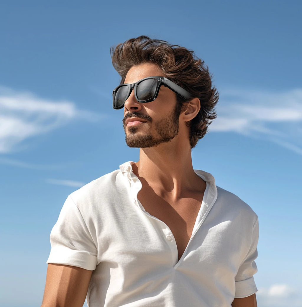 Lentes Inteligentes GUHUAVMI con Cámara IA y ChatGPT | 800W, Doble Lente, Bluetooth 5.3