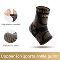 Copper Ankle Compression Sleeve | Elastic Knit Support for Sports & Daily Use