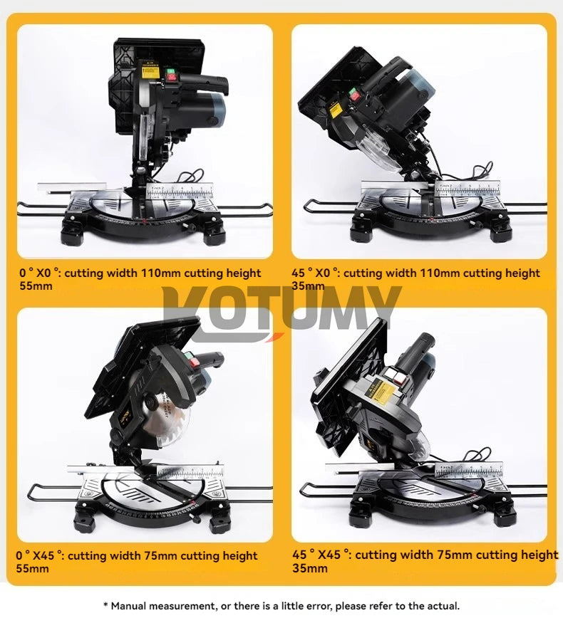 KOTUMY Multifunction Miter Saw | 45° Cutting | 220V