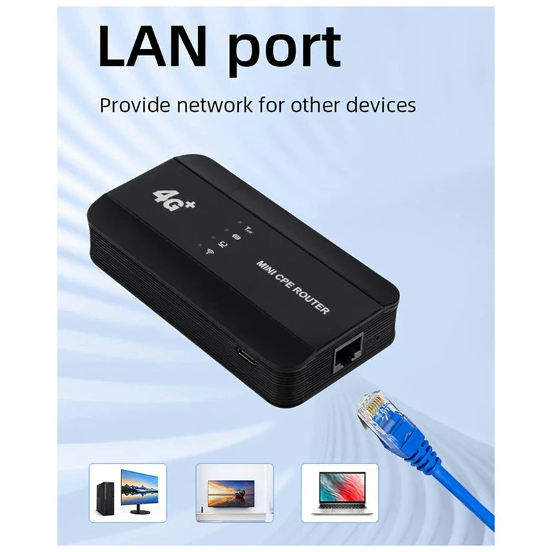 Router 4G MiFi WiFi 6 Portátil | Puerto LAN | Hotspot Pocket | Hasta 10 Usuarios | Batería 3000mAh
