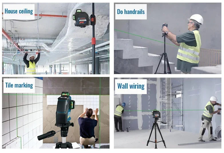 Bosch GLL3-60XG | Green 3D 12-Line Laser Level | Self-Leveling