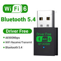 Adaptador USB WiFi + Bluetooth 5.4 900Mbps 2en1 | Doble Banda 2.4G & 5GHz | WiFi 6 | Sin Driver
