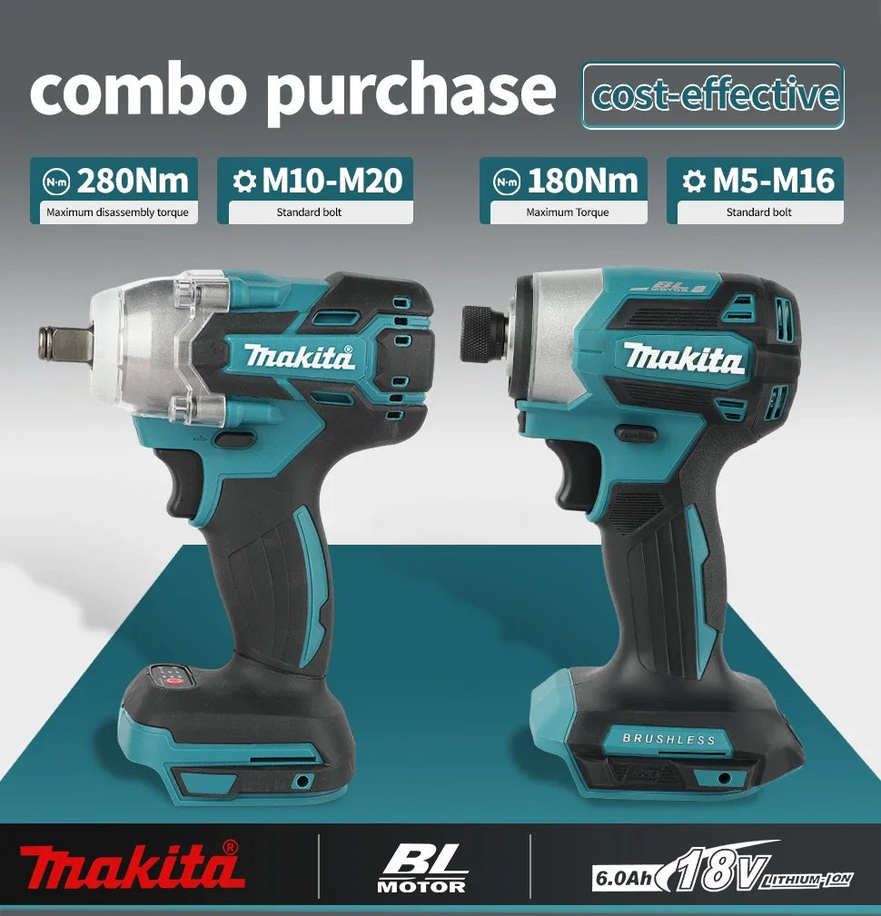 Makita DTD173 / DTW285 | 18V Brushless Impact Tools | Tool Set