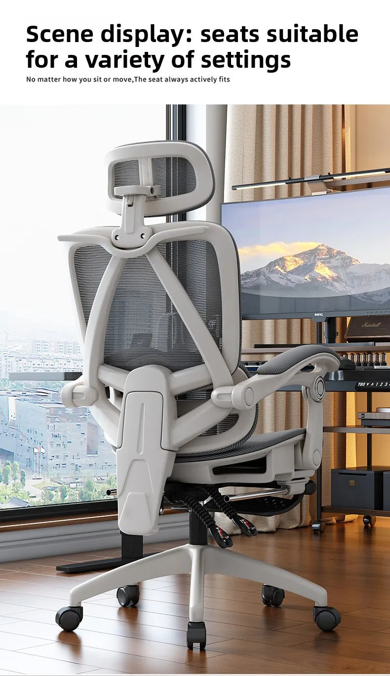 Ergonomic Office Chair | Reclining & Footrest | Lumbar