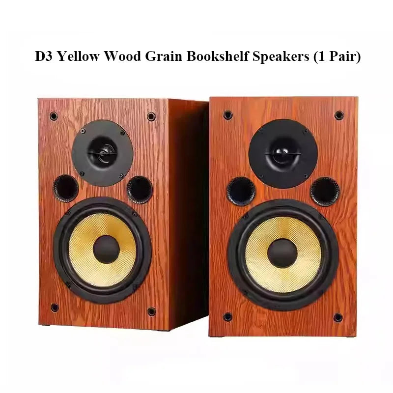 LONVIN D2/D3 | Bocinas Pasivas HIFI 6.5" | 2 Vías, Silk Dome Tweeter, Madera MDF