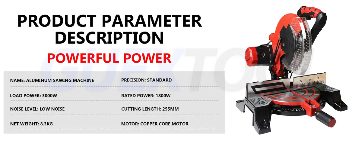 GUYX 10-Inch Miter Saw | ±45° Cutting | 1800W