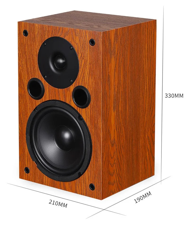 LONVIN D2/D3 | Bocinas Pasivas HIFI 6.5" | 2 Vías, Silk Dome Tweeter, Madera MDF