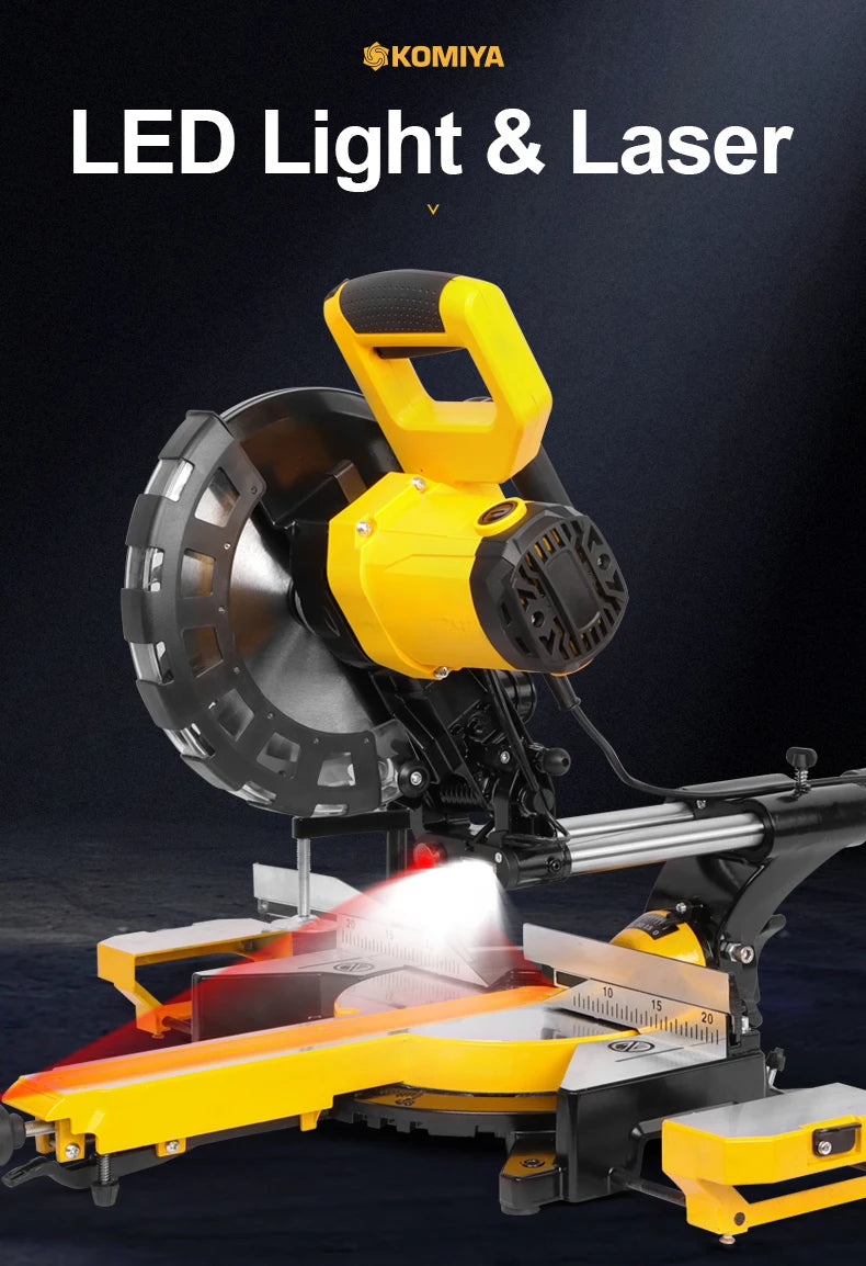 KOMIYA 10-Inch Sliding Miter Saw | Laser Guide | 2400W
