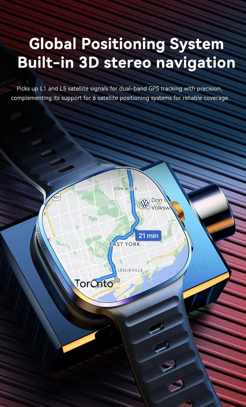 Smartwatch GOLDENSPIKE M99 | AMOLED 2.4" 720×720 | Cámara Giratoria 8MP | 4G | GPS | NFC | WiFi | 2100mAh | Android | GOLDENSPIKE M99 Smart Watch | 2.4" AMOLED | Rotating 8MP Camera | 4G | GPS | NFC | 2100mAh