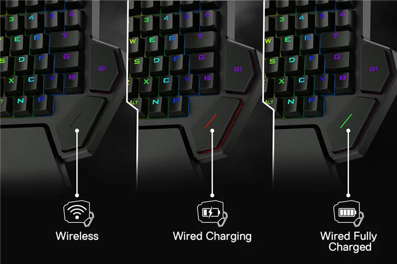 Teclado Gaming Una Mano Redragon K585 DITI | 42 Teclas | 2.4GHz Inalámbrico | RGB | 7 Macros | Hot-Swap | Redragon K585 DITI One-Handed Wireless Gaming Keypad 42 Keys 2.4GHz RGB 7 Macros Hot-Swap