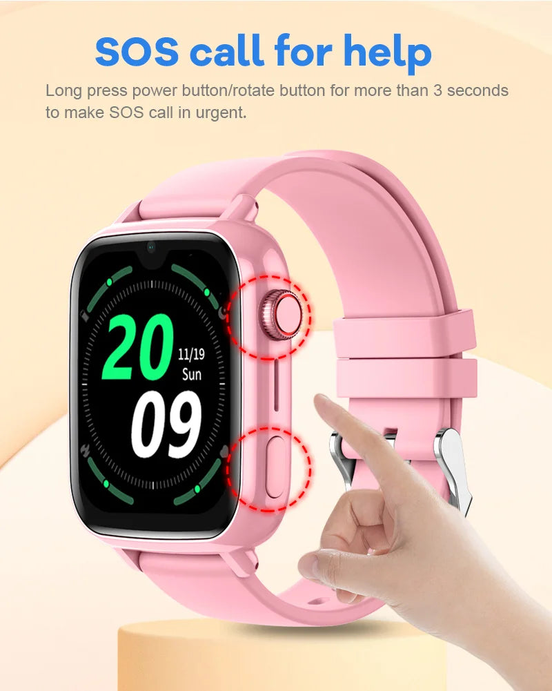Smartwatch KGG Kids 4G GPS | 1.91" IPS | Video Call | SOS | WiFi | IPX7 | Android 8.1 | Reloj Inteligente KGG Niños 4G GPS | Videollamada | SOS | WiFi | IPX7