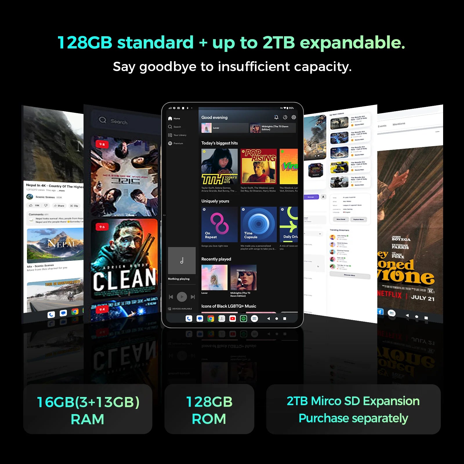 Tablet Teclast P50T 11" | Android 16 | 16GB RAM + 128GB | Octa-Core | 90Hz | 8000mAh | GPS | WiFi 5 | Netflix