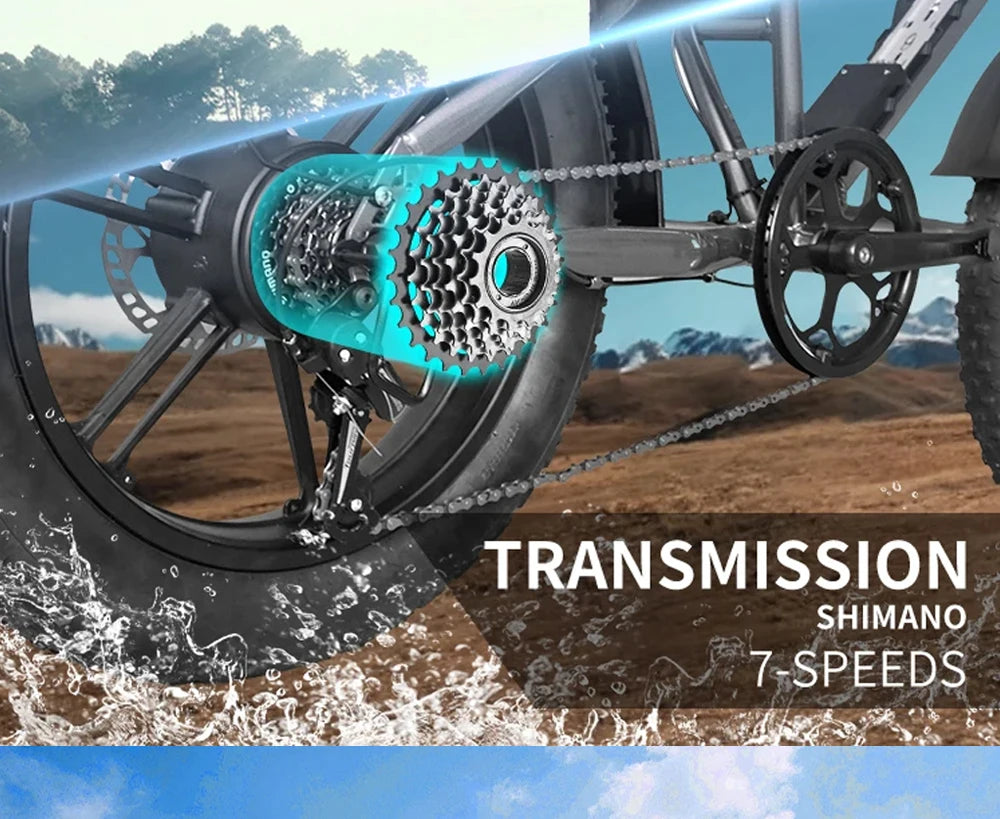 E-Bike 1500W | Fat Tire 20" | 48V 20/35/60Ah | Doble Batería | Off-Road Montaña | Sin Aranceles | Adultos | Modelo QS7
