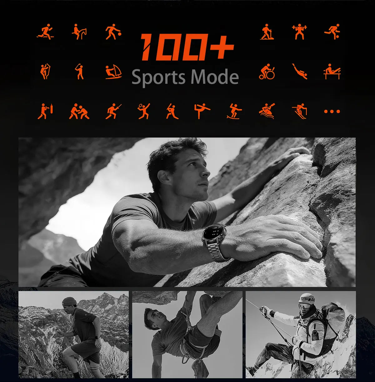 Flttoltn AK106 | Smartwatch Militar 1400mAh | AMOLED 1.7", IP69K, Linterna LED, 100+ Deportes