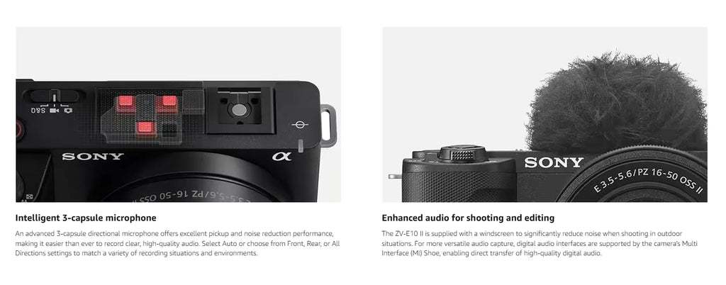 Sony Alpha ZV-E10 II Mirrorless Camera | APS-C 26MP | 4K | E-Mount | Wi-Fi | Content Creators