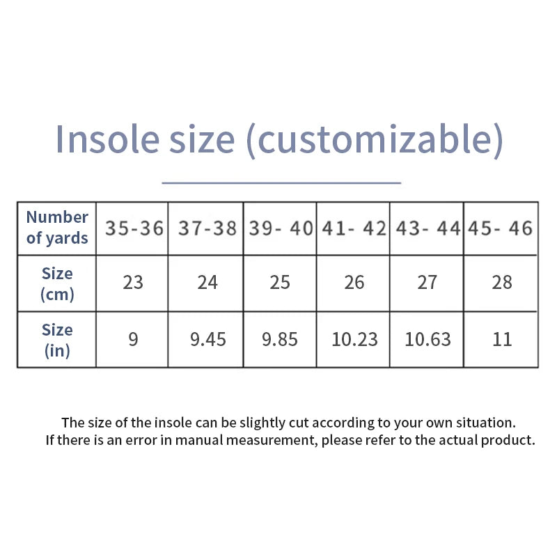 Sport Orthopedic Insoles | EVA Memory Foam | Arch Support & Shock Absorption | Men & Women | EU37-46