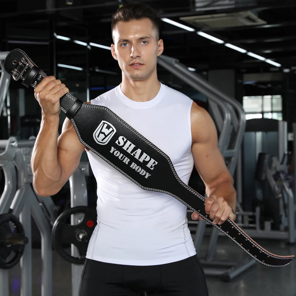 Weightlifting Belt PU & Cow Leather | Waist Support for Powerlifting & Strength Training