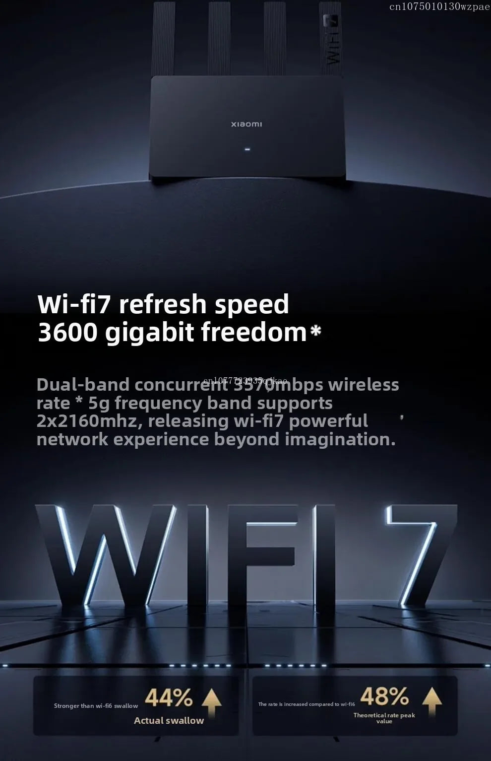 Xiaomi Router BE3600 WiFi 7 – 3570Mbps Dual-Band Gaming Router | Mesh Network | Smart Home