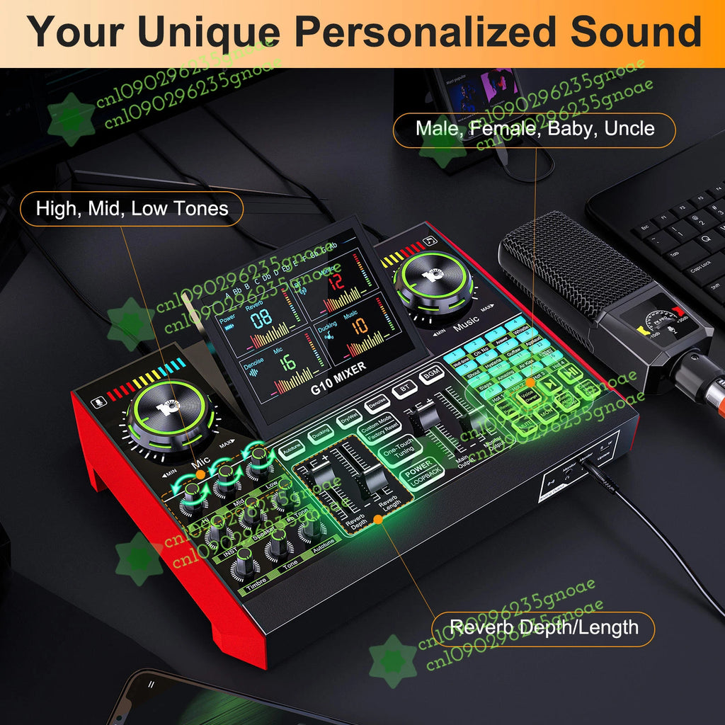 Tarjeta de Sonido G10 para Streaming | Kit Completo con Micrófono para Transmisiones en Vivo