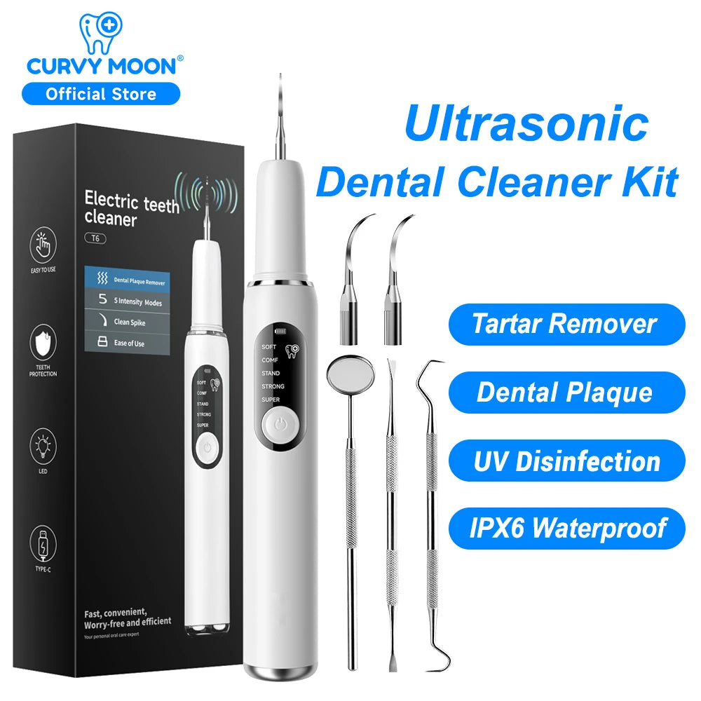 T6 Ultrasonic Dental Scaler | USB-C Oral Care Device / Escariador dental ultrasónico T6