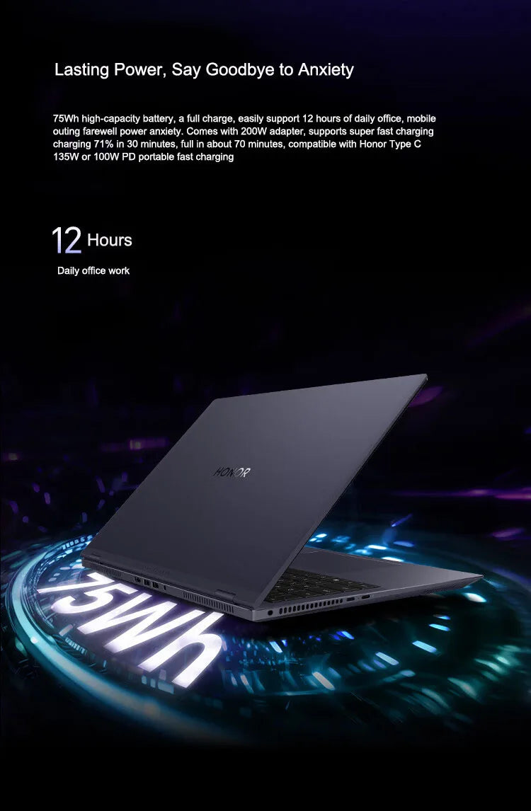 Honor MagicBook Pro 16 Laptop 2024 | Intel Core Ultra 5, 16GB/24GB DDR5, 1TB/2TB SSD | 3K 165Hz, Windows 11