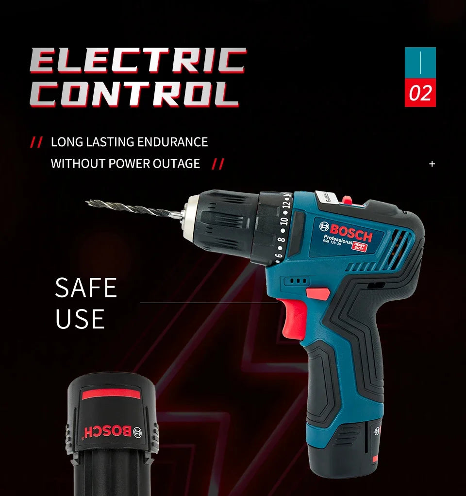 Bosch GSB 12V-30 | Cordless Drill Driver | EU/US Sets