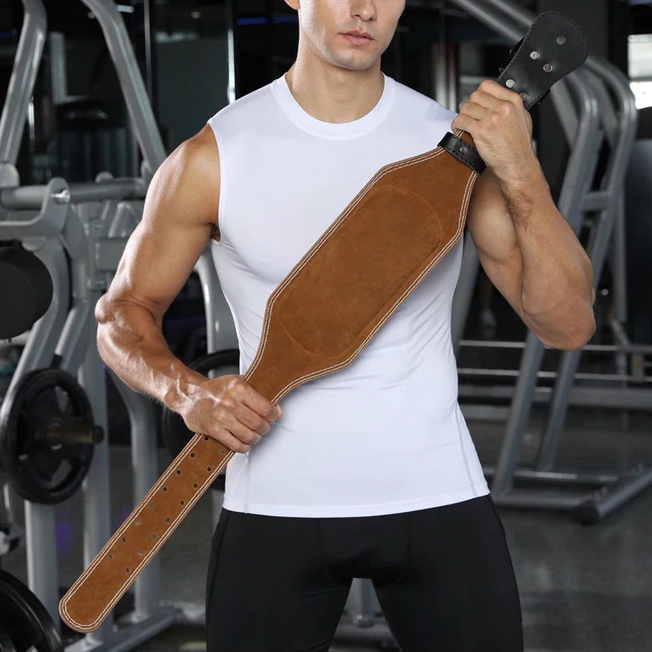 Weightlifting Belt PU & Cow Leather | Waist Support for Powerlifting & Strength Training