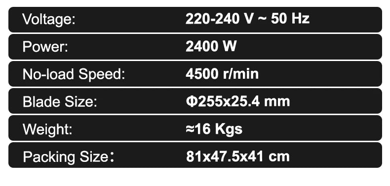 KOMIYA 10-Inch Sliding Miter Saw | Laser Guide | 2400W