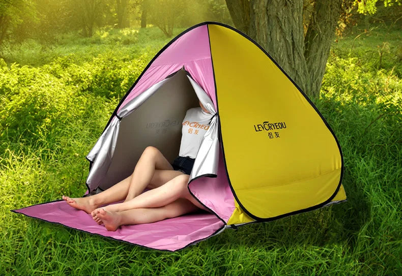 Carpa de Camping Automática Pop Up | Doble Capa 3-4 Personas | Playa e Impermeable