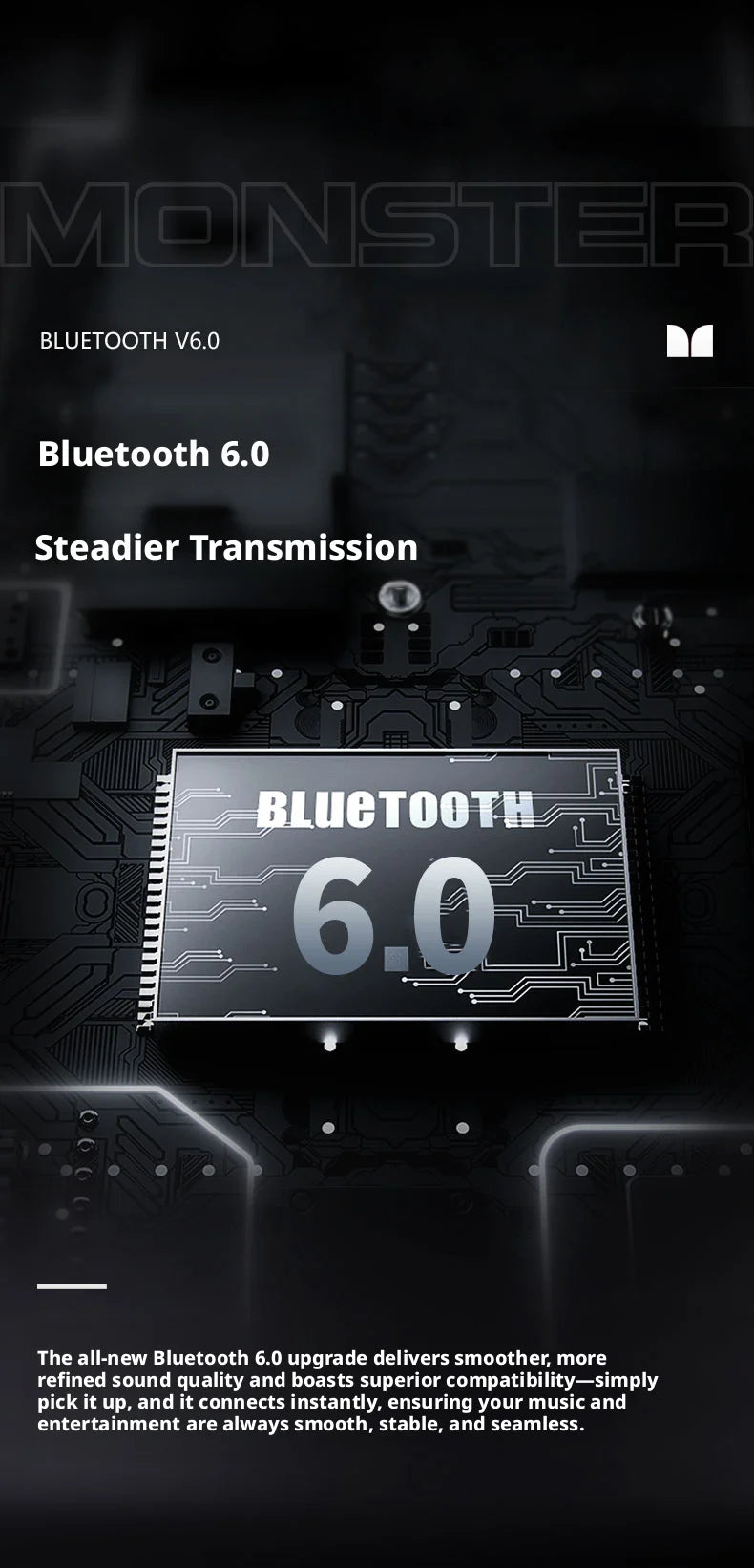 Monster AC530 - Auriculares Open Ear Bluetooth | OWS Ear Hook | Running y Fitness