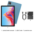 Tablet BAKEN 10" | Android 16 | 12GB RAM + 64GB | Quad-Core | 6000mAh | Dual Cámara | Azul y Negro