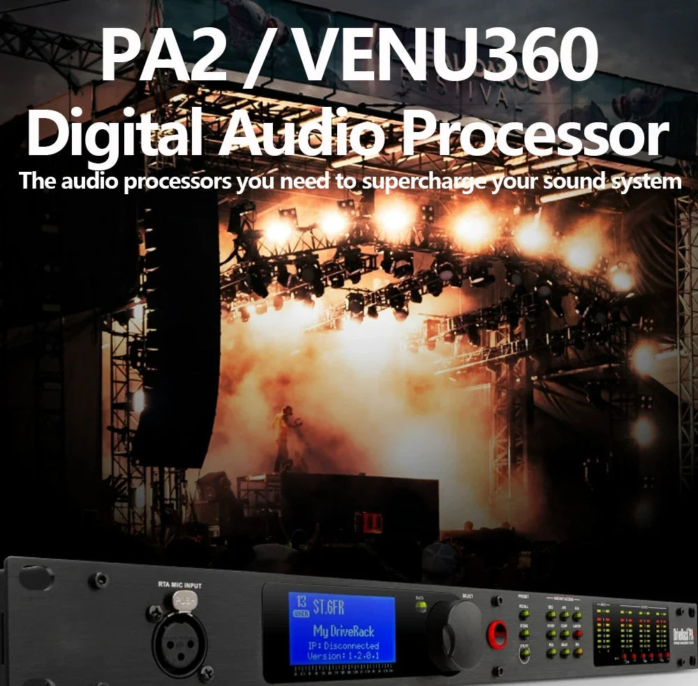 PA2 VENU360 Digital Audio Feedback Suppressor | Crossover Matrix | DSP | Speaker Management | Stage