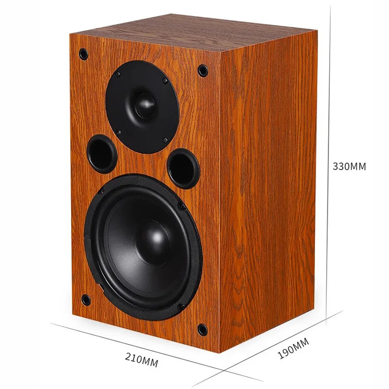 LONVIN D2/D3 | Bocinas Pasivas HIFI 6.5" | 2 Vías, Silk Dome Tweeter, Madera MDF