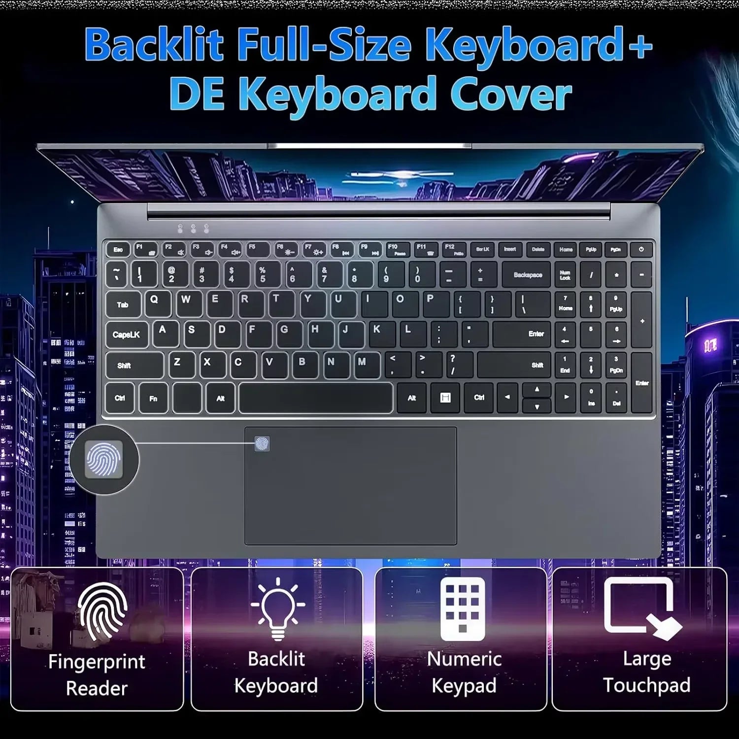 Laptop Intel Core i9-10980HK 16GB RAM SSD – Pantalla 15.6" FHD, Teclado Retroiluminado, Huella Digital, Windows 11