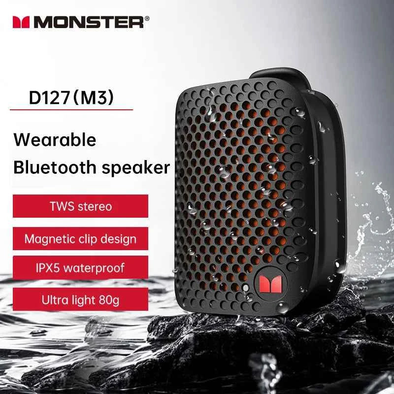 Monster M3 Clip-On Bluetooth Speaker | Portable Audio / Altavoz Bluetooth portátil Monster M3
